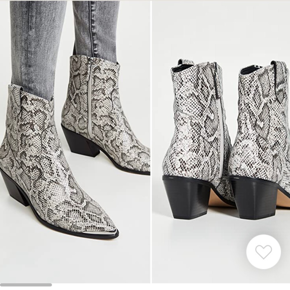Villa Rouge snake cowboy ankle boot size 9.5 - Picture 7 of 8